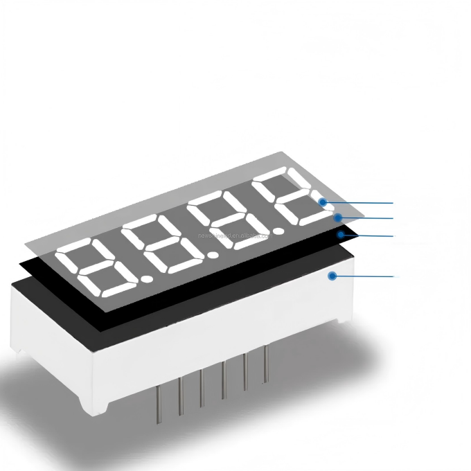 Precision LED 4 Digit 7 Segment Display 0.8 Inch Digit Height Designed for Accurate Digital Readouts and Measurement Systems