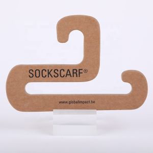 Adjustable Cardboard Hanger For Socks ，Eco Friendly 100% Recycled Paper Hook