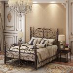 Queen Size Metal Double Bed Classic Design Durability For Bedroom School