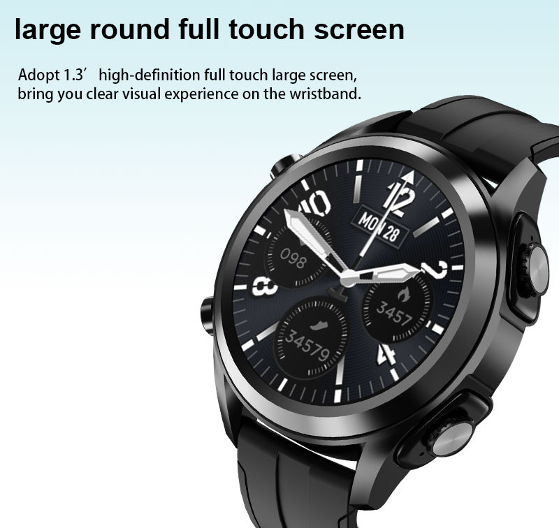 350mAH SpO2 Smart Watch With Earbud Inside Bluetooth Music Play