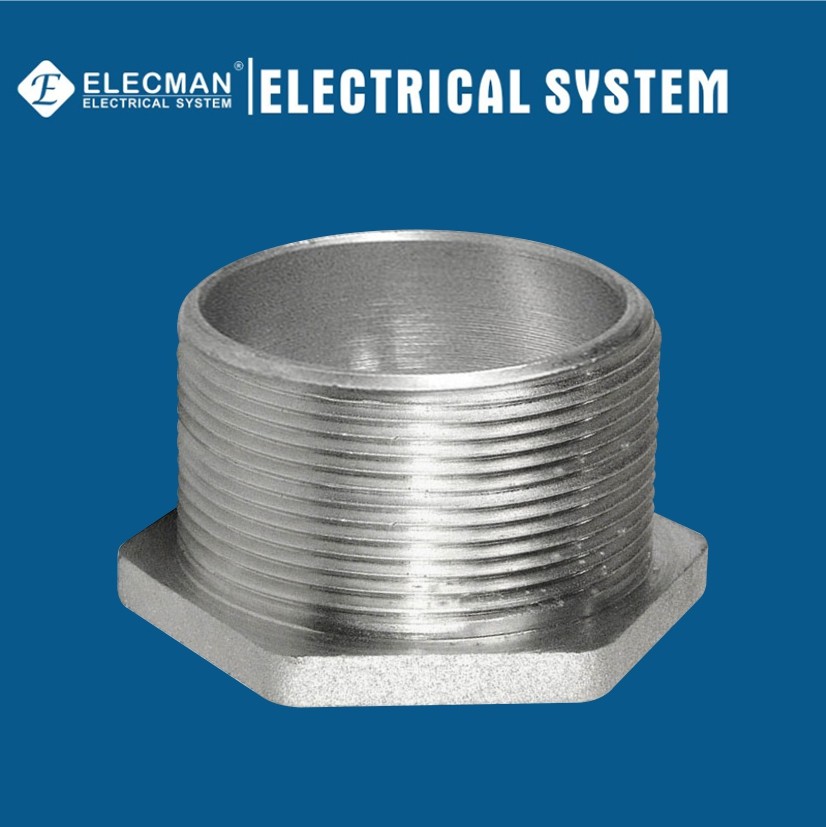 China 3 Zinc Metal IMC Rigid Conduit Fittings Nipple Threaded Connection on sale
