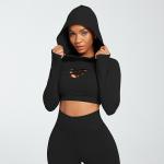 230gsm Athletic Women Workout Hoodies Long Sleeve Crop Top Hoodies