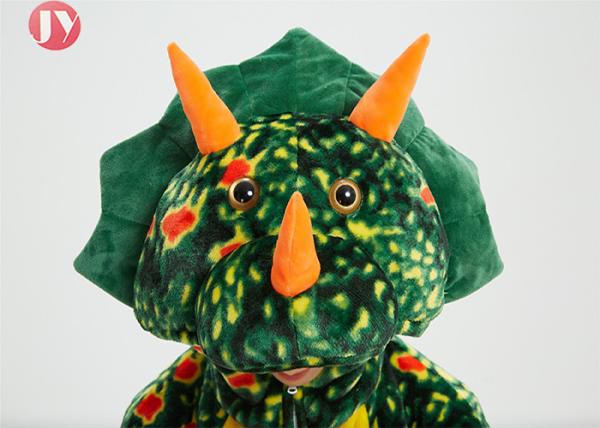 Wholesale Polyester Fluffy Flannel Fleece green African dinosaur Kigurumi onesie