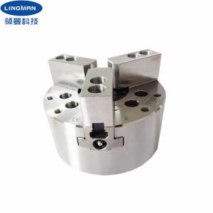 China Through Hole Hydraulic CNC Lathe Power Chuck 6 Inch 3 Jaw factory