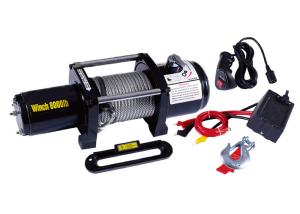 China Waterproof Electric ATV Winch 8000lb With Wheels Lubricated , Portable 12v Winch factory
