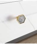 Zinc Alloy Hexagon Knobs Flower Home Decoration Handles And Furniture Fitting