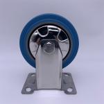 Solid Rubber Tread Stainless Plate Caster Wheels 4 Inch 100mm
