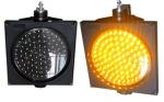 Yellow High Brightness 12V 7AH Solar Powered Traffic Lights Plastic