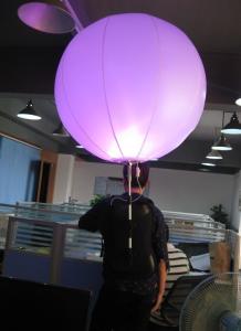 China Advertisement PVC LED Backpack Light Ball For Climbing Mountain factory