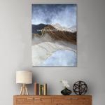 Framed Abstract Art Canvas Paintings Painting 3D Gold Foil On Polyester Fabric