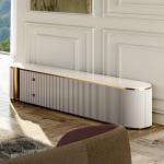 Simple Design Living Room White Wood TV Stand Home Furniture Storage Modern