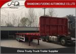Q345B 3 Axles 50 Ton Semi Flatbed Container Trailer