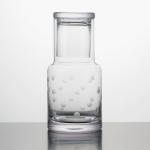 36 Oz Lead Free Glass Water Pitcher Handmade Bedside Water Carafe With Cup