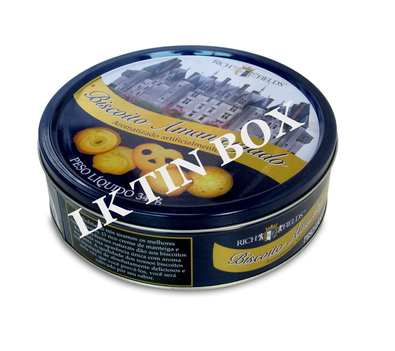 Christmas Cake Large Round Gift Box With Customized Logo Print