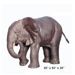 Corrosion Resistance Metal Elephant Garden Sculpture In 200cm Height