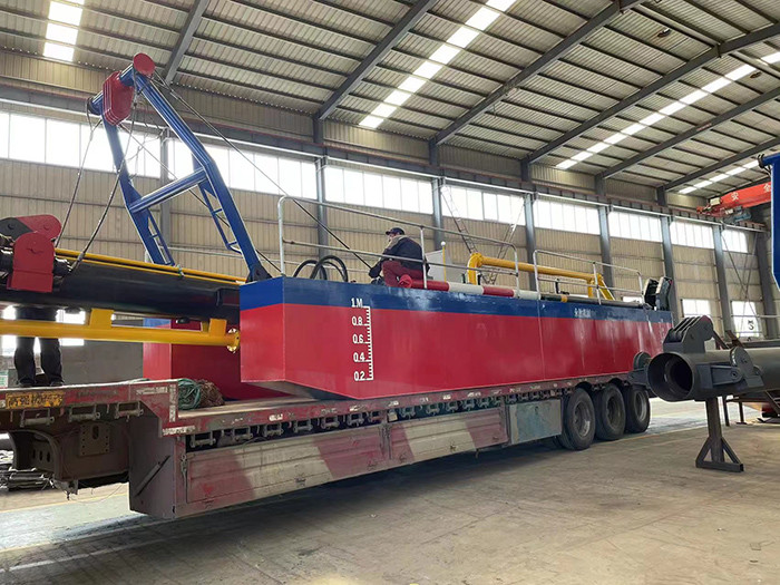 WN200 Cutter Suction Dredger with a red color for sand dredging