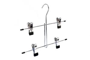 China Betterall Economy 4 Clips Polished Chrome Metal Swimwear Hanger factory