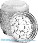 10'' Inch Round Tin Foil Pans Disposable Aluminum, Extra Deep Freezer & Oven