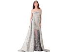 Sweetheart Unique Off Shoulder Long Womens Evening Gowns Embroidery Decor