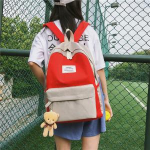 China 2018 summer new harajuku fresh contrast color student fashion pack Korean version fashionable simple backpack factory