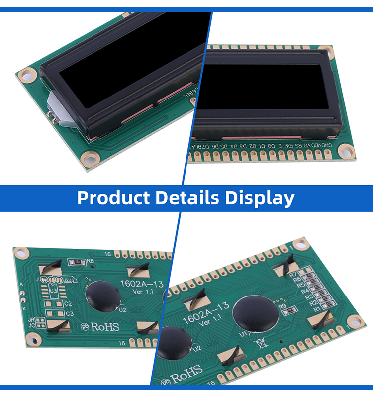 Russian BTN Black Film 1602A-13 Character LCD Module Multiple Font Character Screen Dual