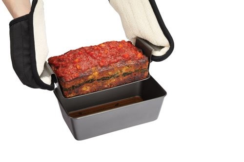 Professional Non-Stick 2-Piece Healthy Miracle Meatloaf Pan Perfect Results Large Nonstick Loaf tin bakeware