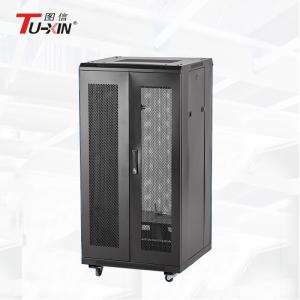 China High Capacity Standing Network Cabinet Adjustable Feet Anti - Vibration With Cooling Fans factory