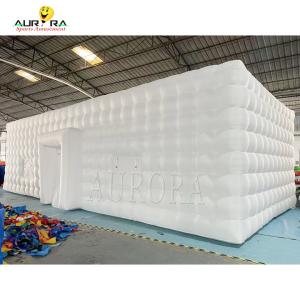 China White Oxford Cloth Inflatable Club Tent LED Party Disco Blow Up Tent Customized OEM factory