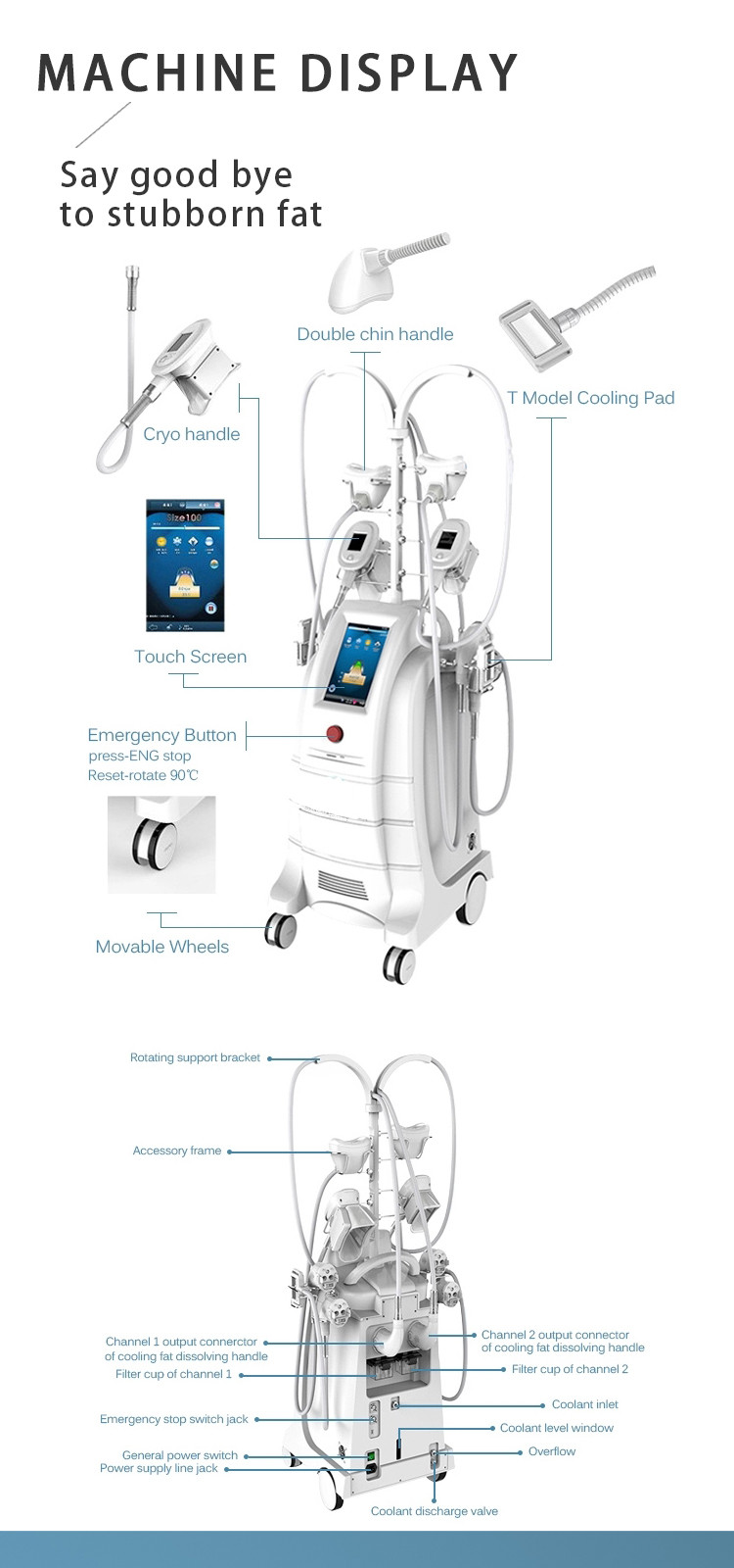 LF-202A Newest 7 handles multifunctional cellulite reduction cryo slimming machine with double chin