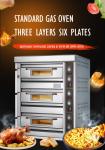 3 Deck 6 Trays Gas Oven Commercial Bakery Equipment