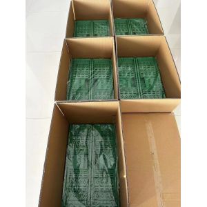 Foldable Orange Plastic Storage Crate for Stackable and Space-saving Storage