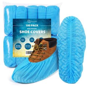 China 6.7in Width Waterproof Disposable Shoes Cover Anti Slip Clean Room Overshoes For Hospital factory