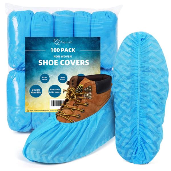 6.7in Width Waterproof Disposable Shoes Cover Anti Slip Clean Room Overshoes For