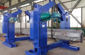 China ±360° Tilting I Beam Rotator Pipe Support Rollers 1.5*4KW Motors 5T Capacity factory