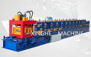 China Corrugated Iron Purlin Roll Forming Machine For Making Stadium Roof Sheet factory