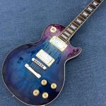 Blueberry Electric guitar , Flame maple top, TonePros bridge, Fred edge Cream