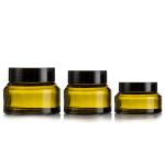 30g 50g Slant Shoulder Cosmetic Glass Jars Hot Stamping Glass Eye Cream Jar