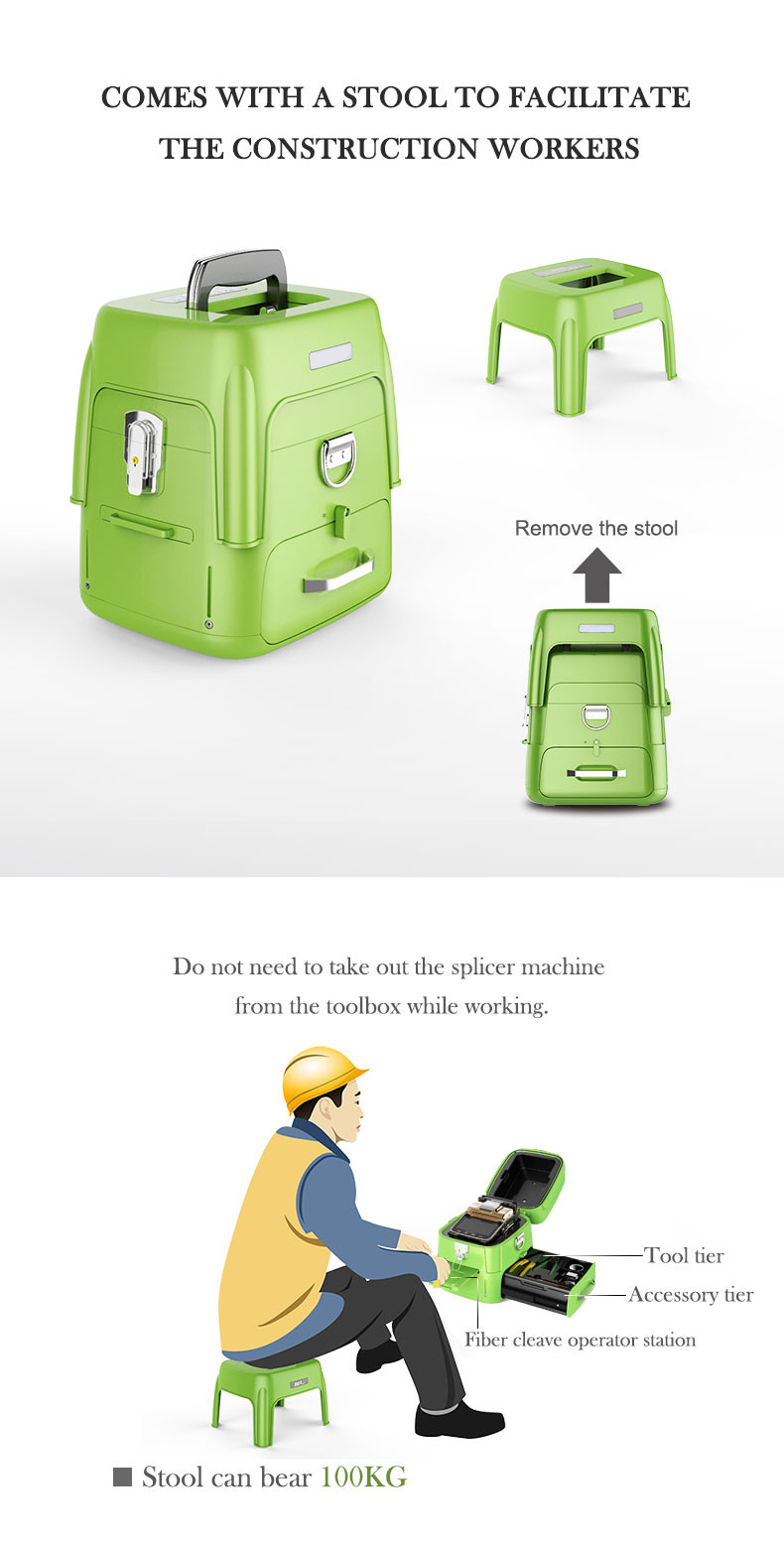 7800mAh Fusion Splicing Machine , Automatic Fiber Optic Fusion Splicer