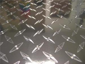 China Silver Diamond Plate Panels , Customized Aluminium Checker Plate Flooring factory