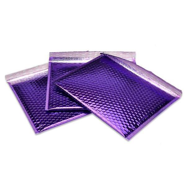China 160*230mm Moisture Proof Bubble Envelope Purple pet aluminum foil bubble envelope bag factory