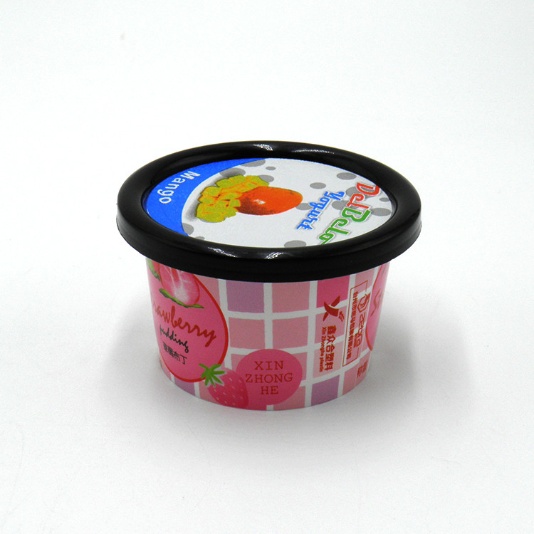 low MOQ 80ml pp white and clear injection cup for baby yogurt