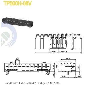 2-24 Contacts Plug In Terminal Block with Phosphor Bronze Material and 6KV Surge
