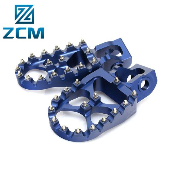 China STEP IGS Drawing CNC Auto Parts Aluminum Footpegs 210mm Length factory