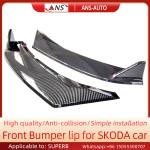 ABS Black Glossy Front Car Bumper Lip Splitter For Skoda Superb
