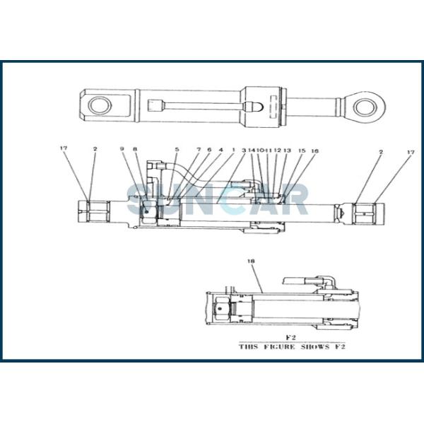 2438U693R100 Piston Rod Seal Repair Kit Use In Arm Cylinder KOBELCO