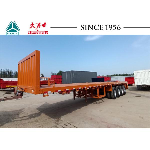 China 55 Ton Carbon Steel Q345B 4 Axle Flatbed Trailer factory