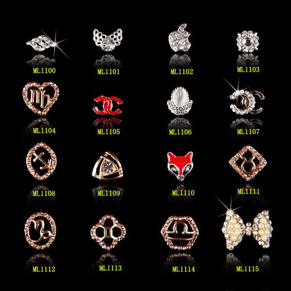 Hot NEW Wholesale Alloy Jewelry 3D Nail Art Jewelry Nail rhinestones Sticker