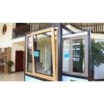 ODM Casement Aluminum Tilt And Turn Windows Woodgrain color