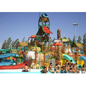 China Water House Theme Park Construction Platform 21*18*9m Family Fun Water Slide on sale