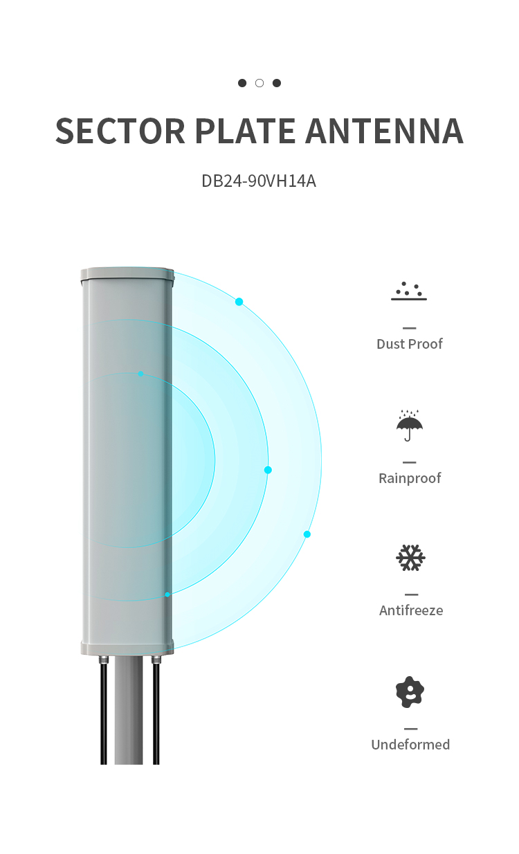 4G LTE Base Station Antenna 2300MHz for External Panel Communication in Greg Color